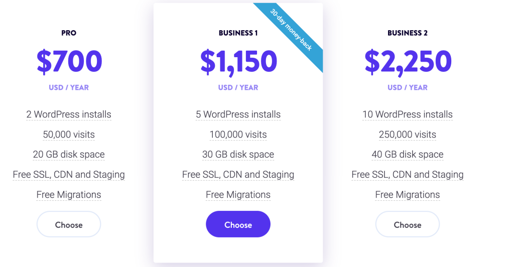 Kinsta WordPress Hosting Yearly Cost